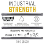 3/8 in. x 8 in. Black Pipe