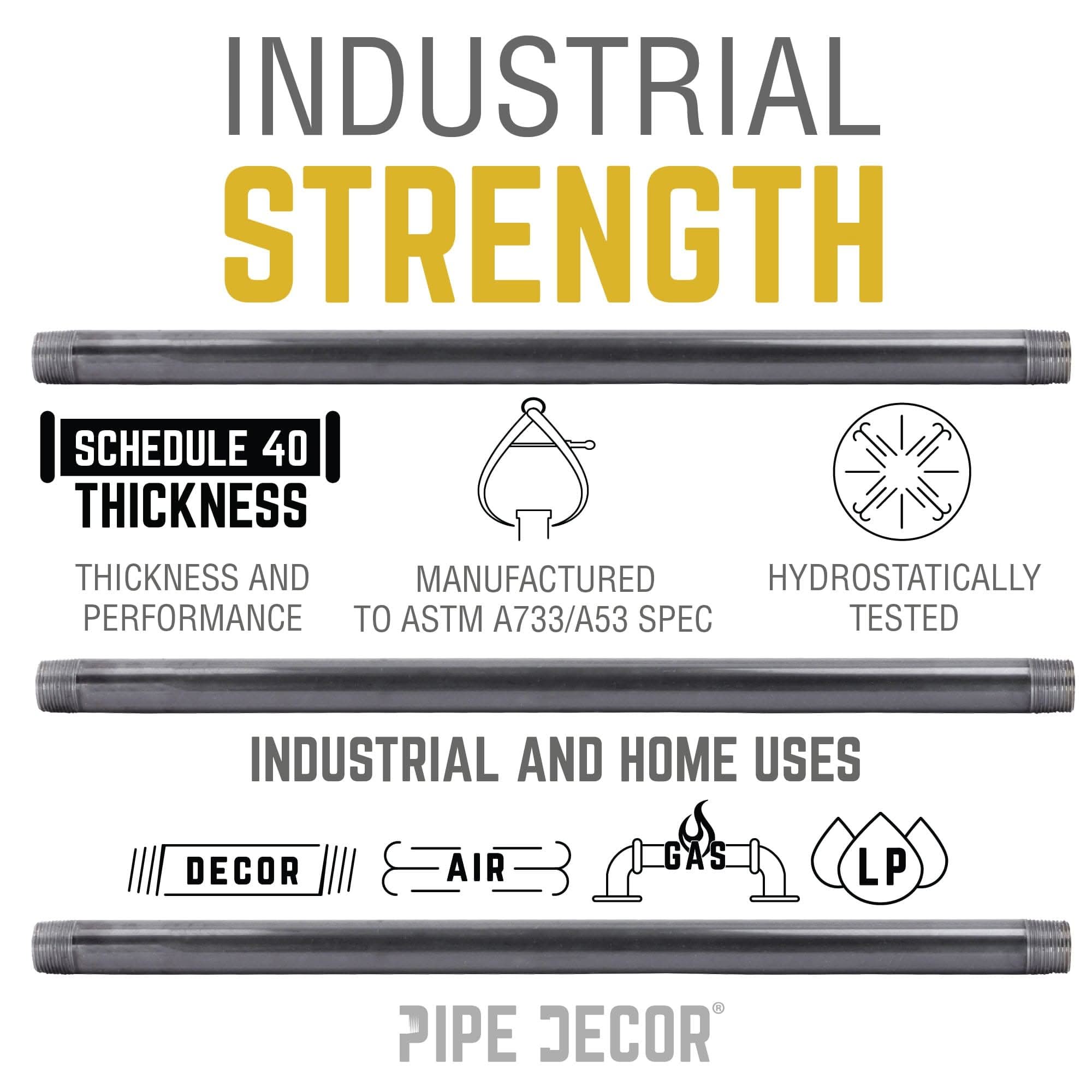 3/8 in. x Close Black Pipe