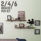 1/2 in. x 10 in. Shelf Bracket Kit, 4 Pack