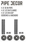 1/2 in. x 10 in. Shelf Bracket Kit, 4 Pack