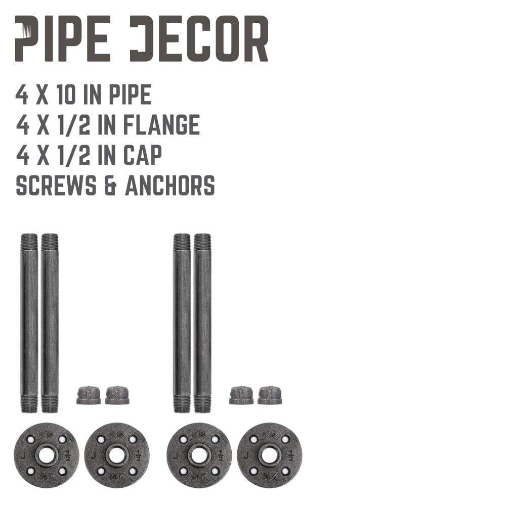 1/2 in. x 10 in. Shelf Bracket Kit, 4 Pack