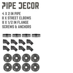 1/2 in. x 2 in. Double Flange Angled Bracket Kit, 4 Pack