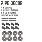 1/2 in. x 4 in. Double Flange Angled Bracket Kit, 4 Pack