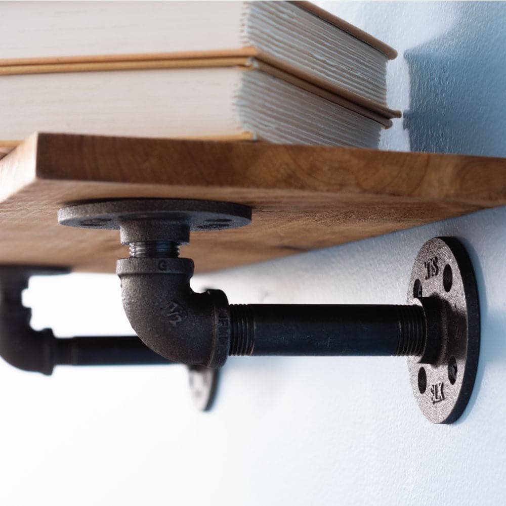 1/2 in. x 4 in. Double Flange Shelf Bracket, 4 Pack