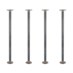 1 in. x 30 in. Round Flange Pipe Table Legs - 4 Pack