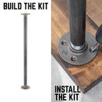 1 in. x 30 in. Round Flange Pipe Table Legs - 4 Pack