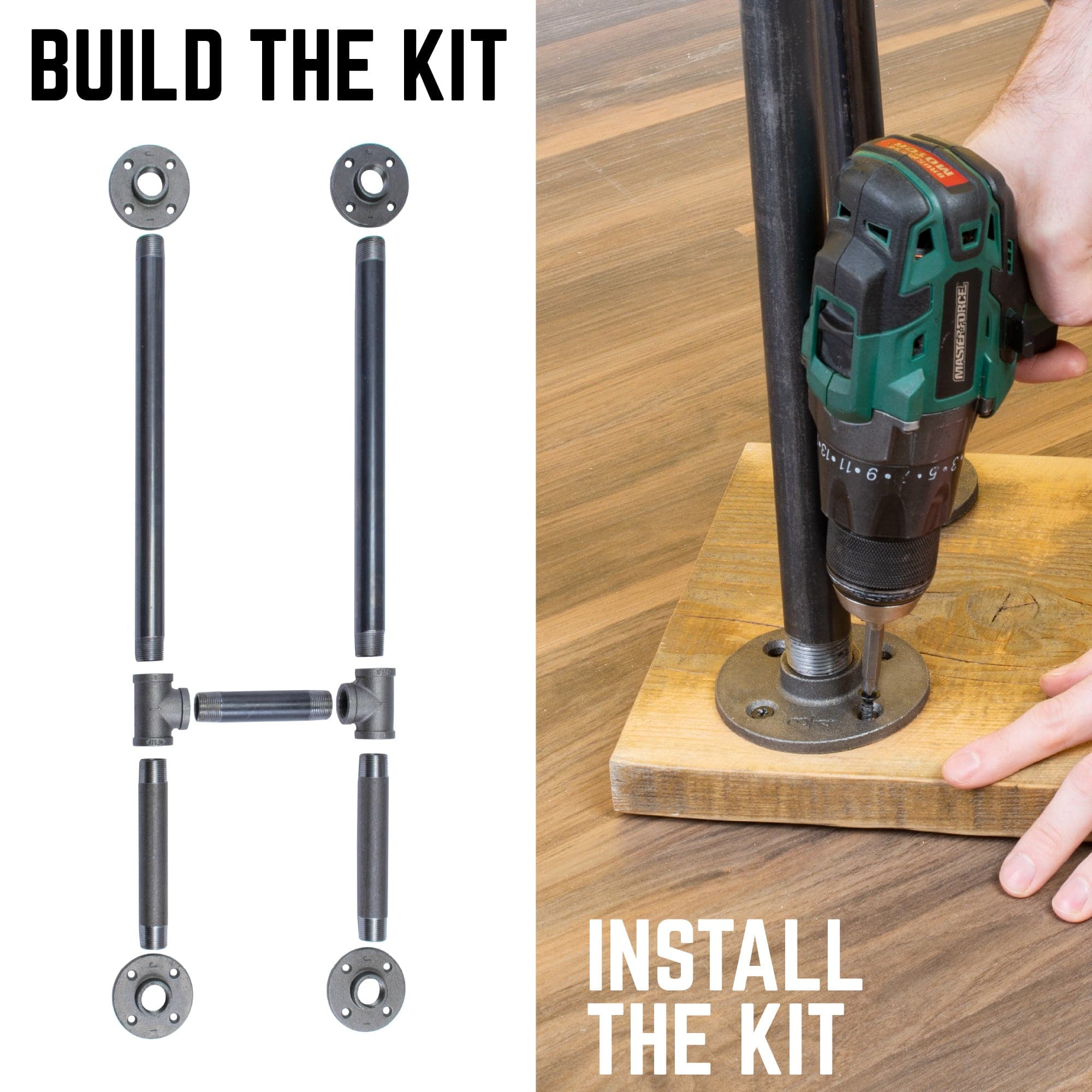 3/4 in. H Pipe Desk Support Leg - 1 Leg