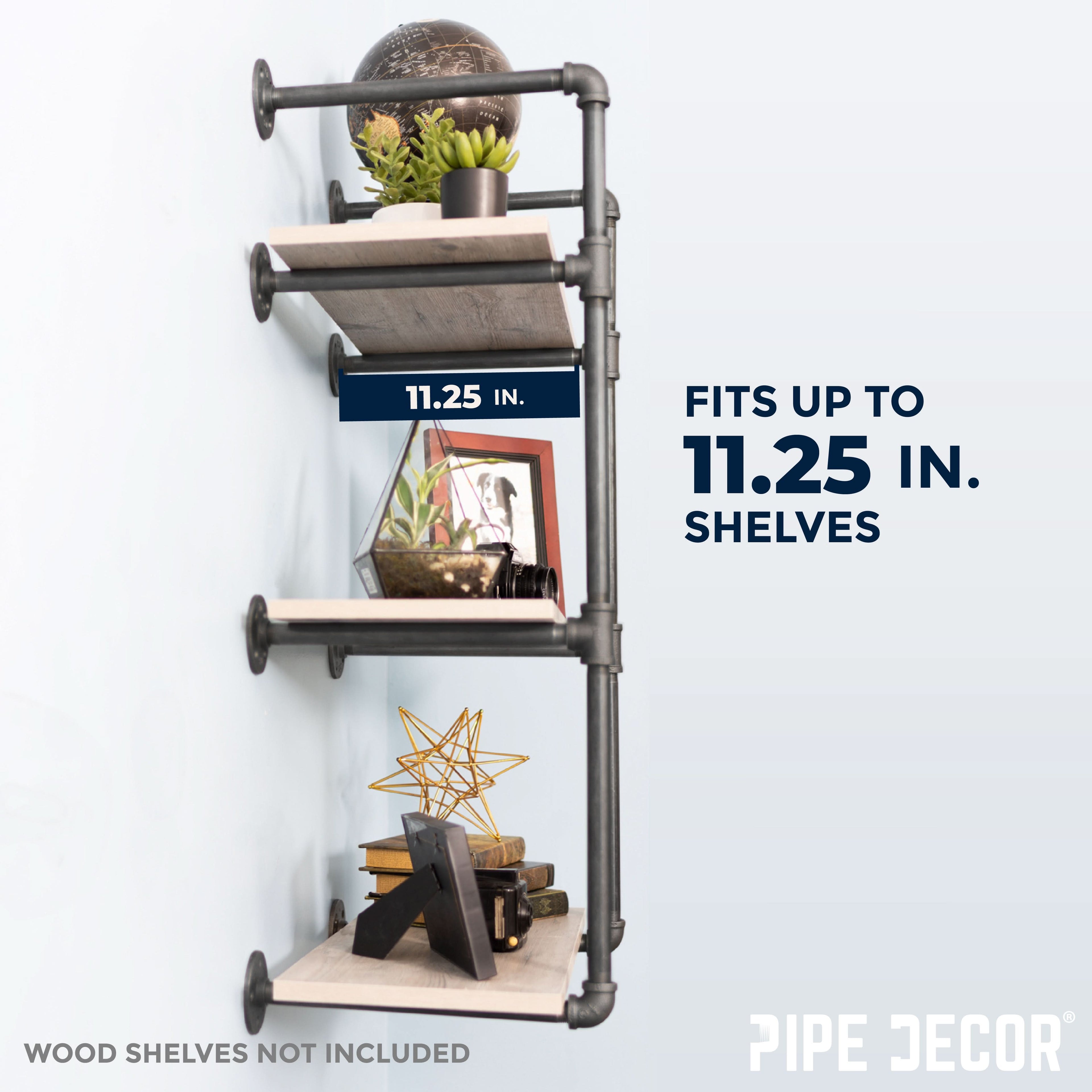 3 -Tier Wall Mounted Shelf By PIPE DECOR