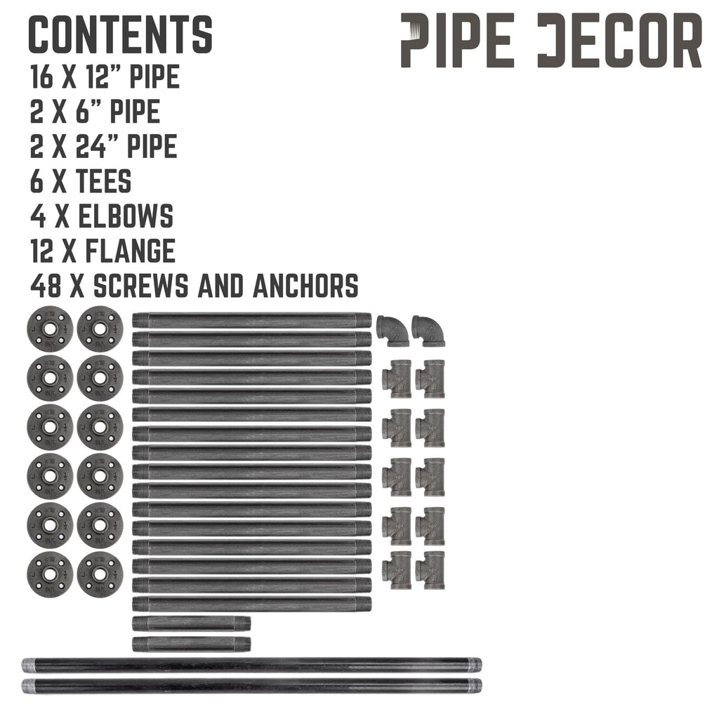 4 -Tier Floor Mounted Shelf By PIPE DECOR