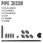 26.75 in. Freestanding Toilet Paper Holder By PIPE DECOR