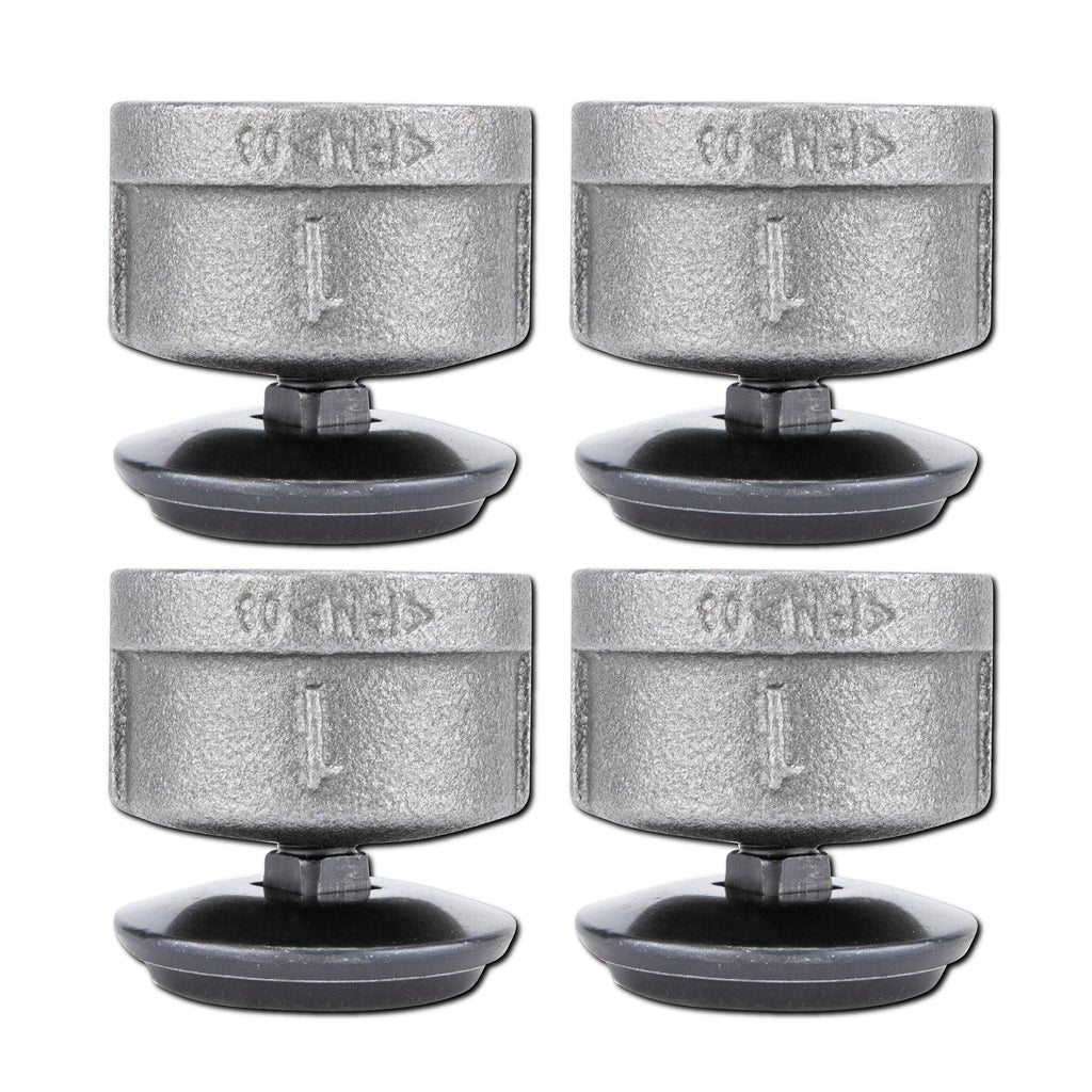 Furniture Leg Levelers for 1” Pipe Legs (4 Pack)