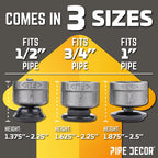 Furniture Leg Levelers for ¾” Pipe Legs (4 Pack)