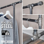 82 in. Rolling Double Rod Clothing Rack