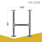 3/4 in. H Round Flange Pipe Kit for Coffee Table/Bench Legs