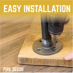 3/4 in. H Round Flange Pipe Kit for Coffee Table/Bench Legs