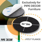 Heavy Duty Round Felt Pad for 1 in. Pipe Floor Flange, 3.5 in. Diameter (4-Pack)