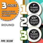 Heavy Duty Round Felt Pad for 1 in. Pipe Floor Flange, 3.5 in. Diameter (4-Pack)