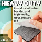 Heavy Duty Square Felt Pad for 1 in. Pipe Floor Flange, 3.5 in. x 3.5 in. (4-Pack)