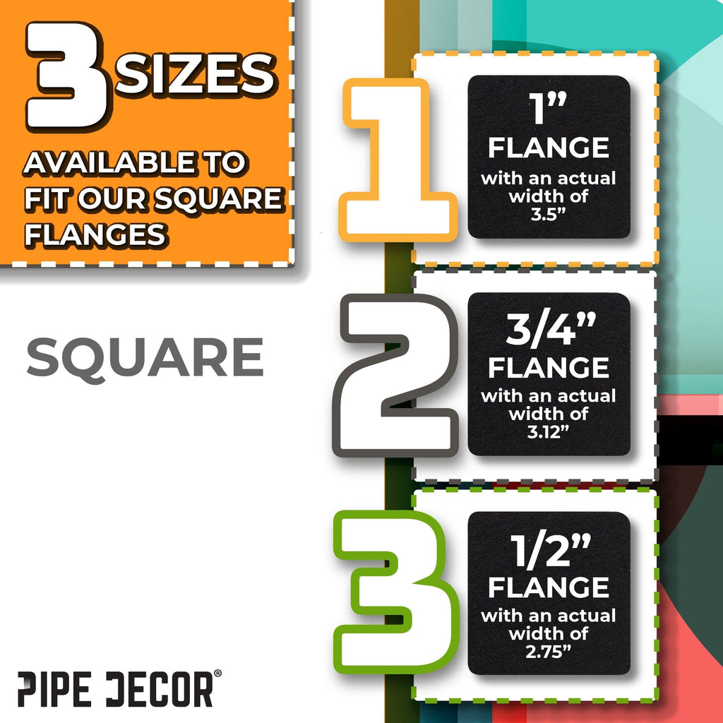 Heavy Duty Square Felt Pad for 3/4 in. Pipe Floor Flange, 3 in. x 3 in. (4-Pack)