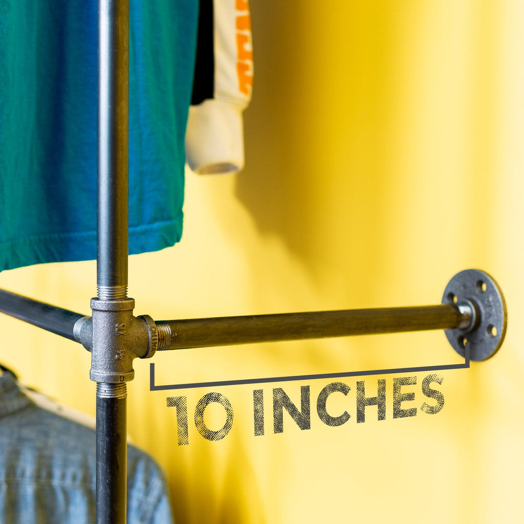 Wall Mounted Double Hung Clothing Rack