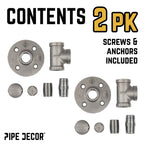 Tee-Shaped Wall Hook Kit (2 Pack)