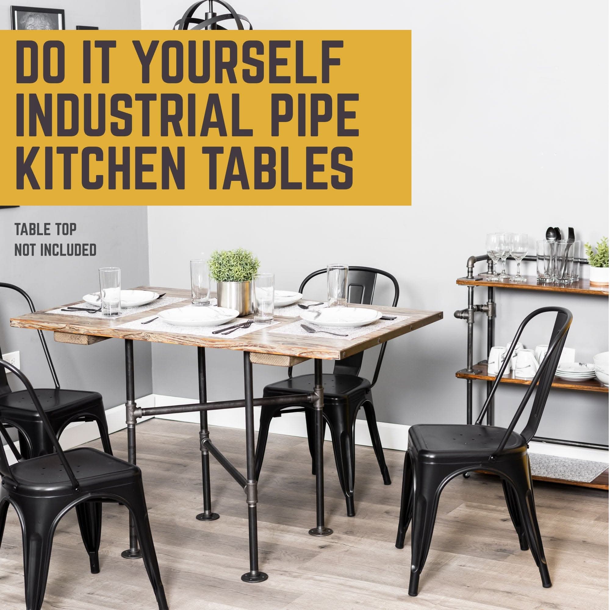 Solitaire Kitchen Table By PIPE DECOR