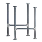 1 in. Heavy Duty H Round Flange Pipe Legs, for Restore Wood Dining Tabletops
