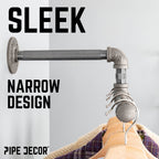 Wall-Mounted Tee-Style Pipe Clothing Rack