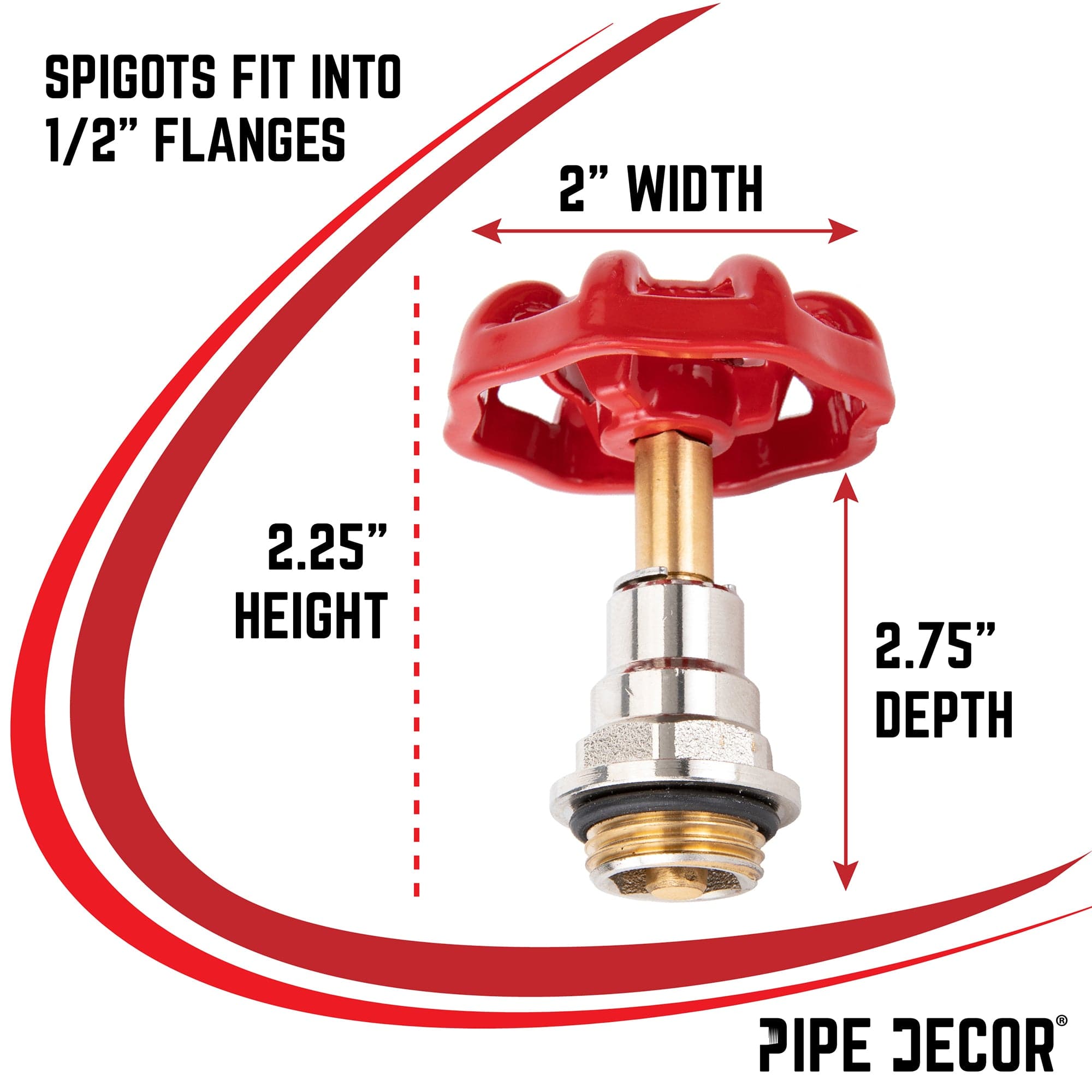 Red Industrial Spigot Handle (2-Pack)