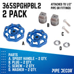 Blue Industrial Spigot with Plug (2-Pack)