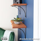 RESTORE Sunset Cedar 24 in. Live Edge Wood Shelf (Wood Only)