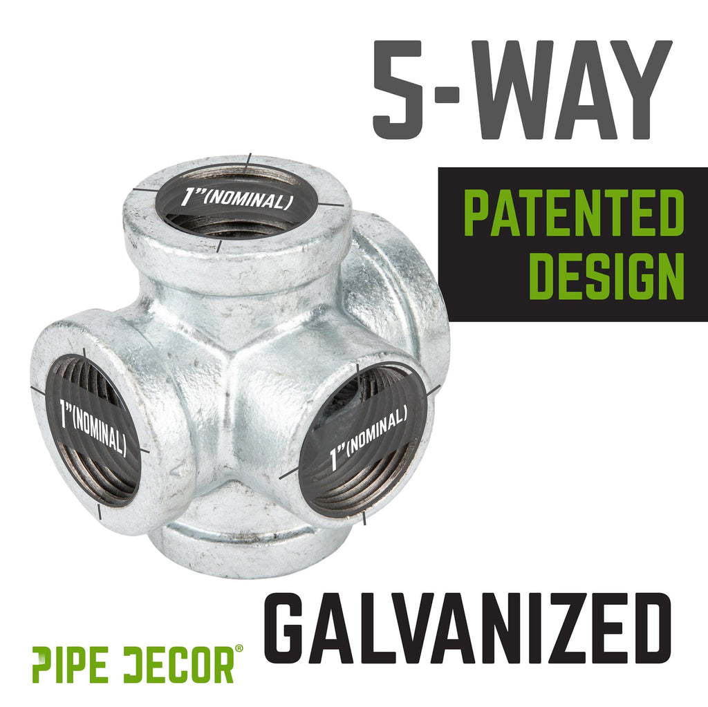 1 in. Galvanized 5-Way Fitting