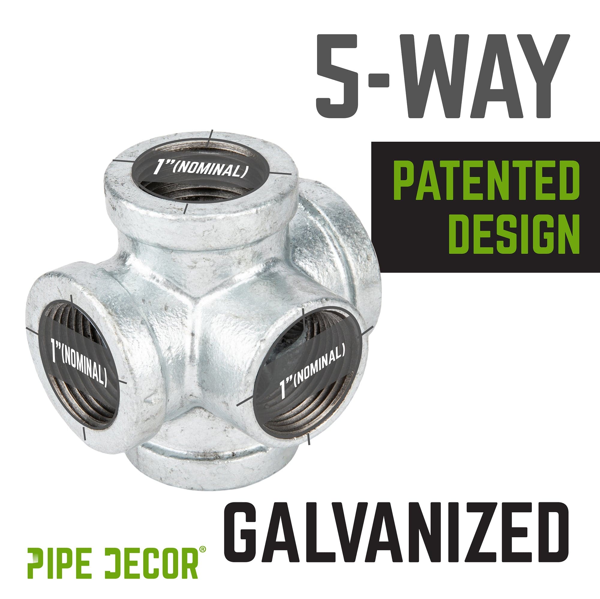 1 in. Galvanized 5-Way Fitting