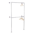 Galvanized Wall Mounted Double Hung Clothing Rack
