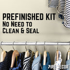 Galvanized Wall Mounted Double Hung Clothing Rack