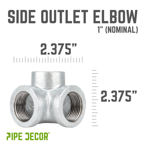 1 in. Galvanized Side Outlet Elbow