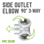 1 in. Galvanized Side Outlet Elbow