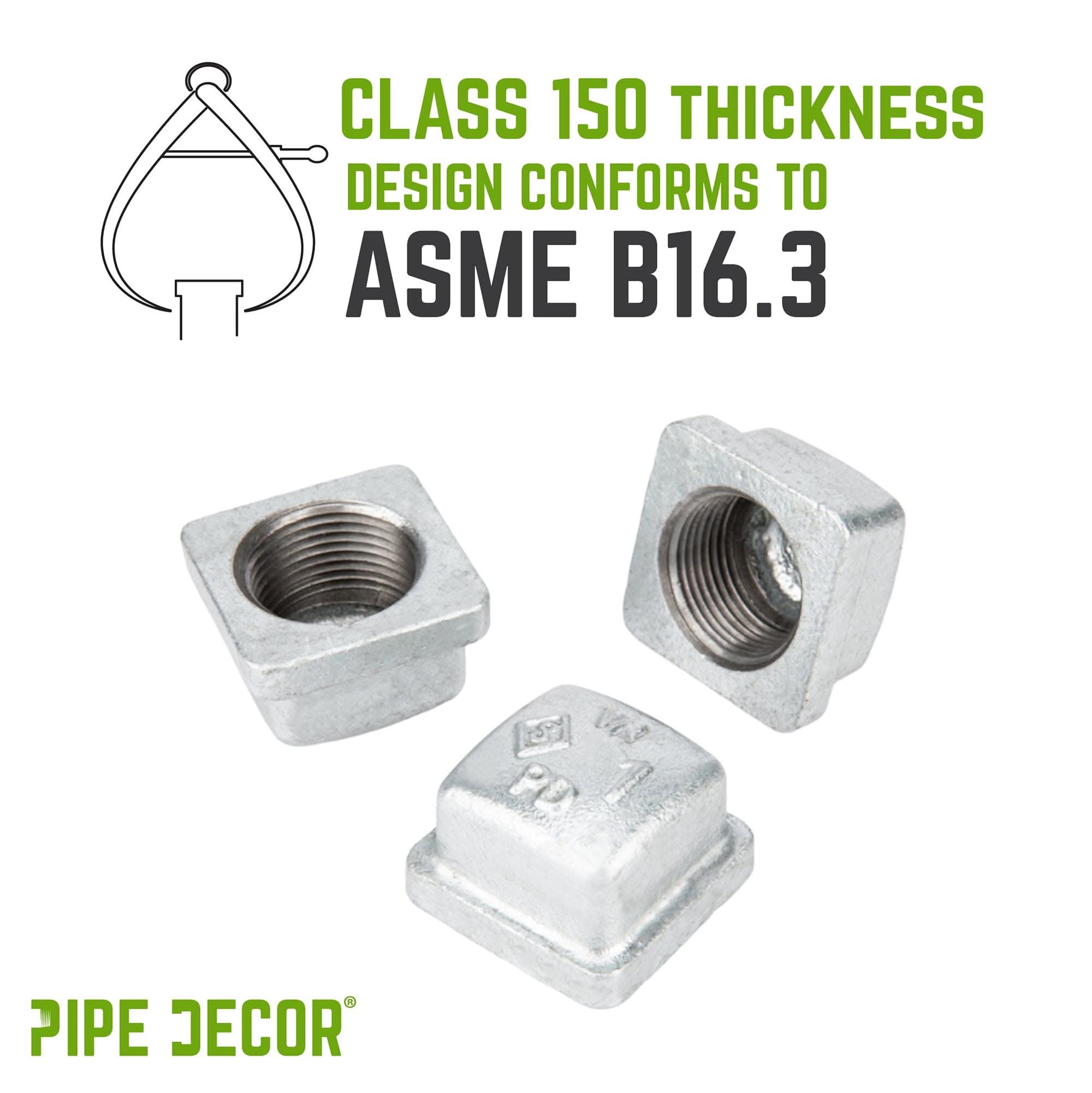 1 in. Galvanized Square Cap