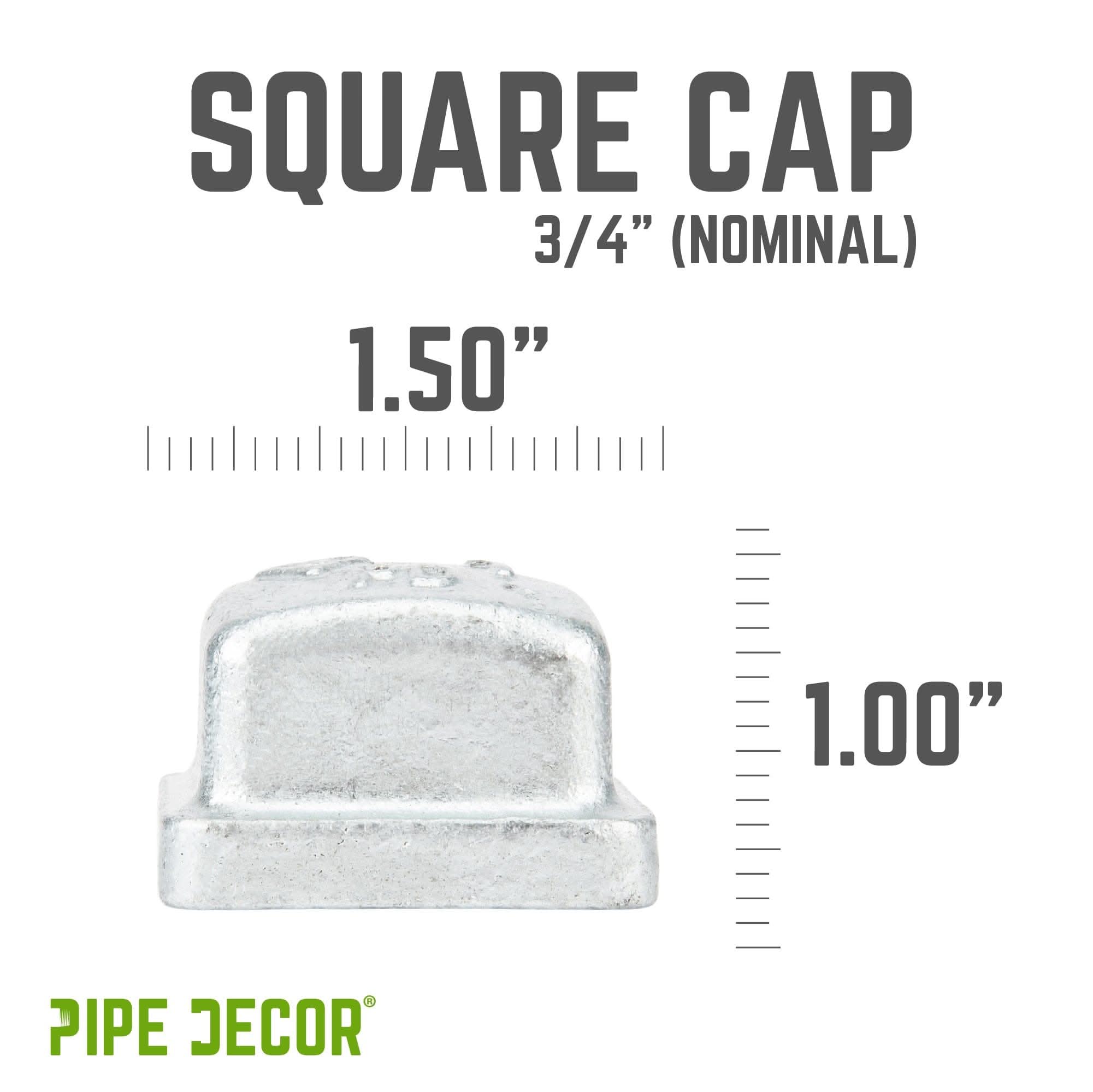 3/4 in. Galvanized Square Cap