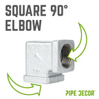 1 in. Galvanized Square 90 Degree Elbow