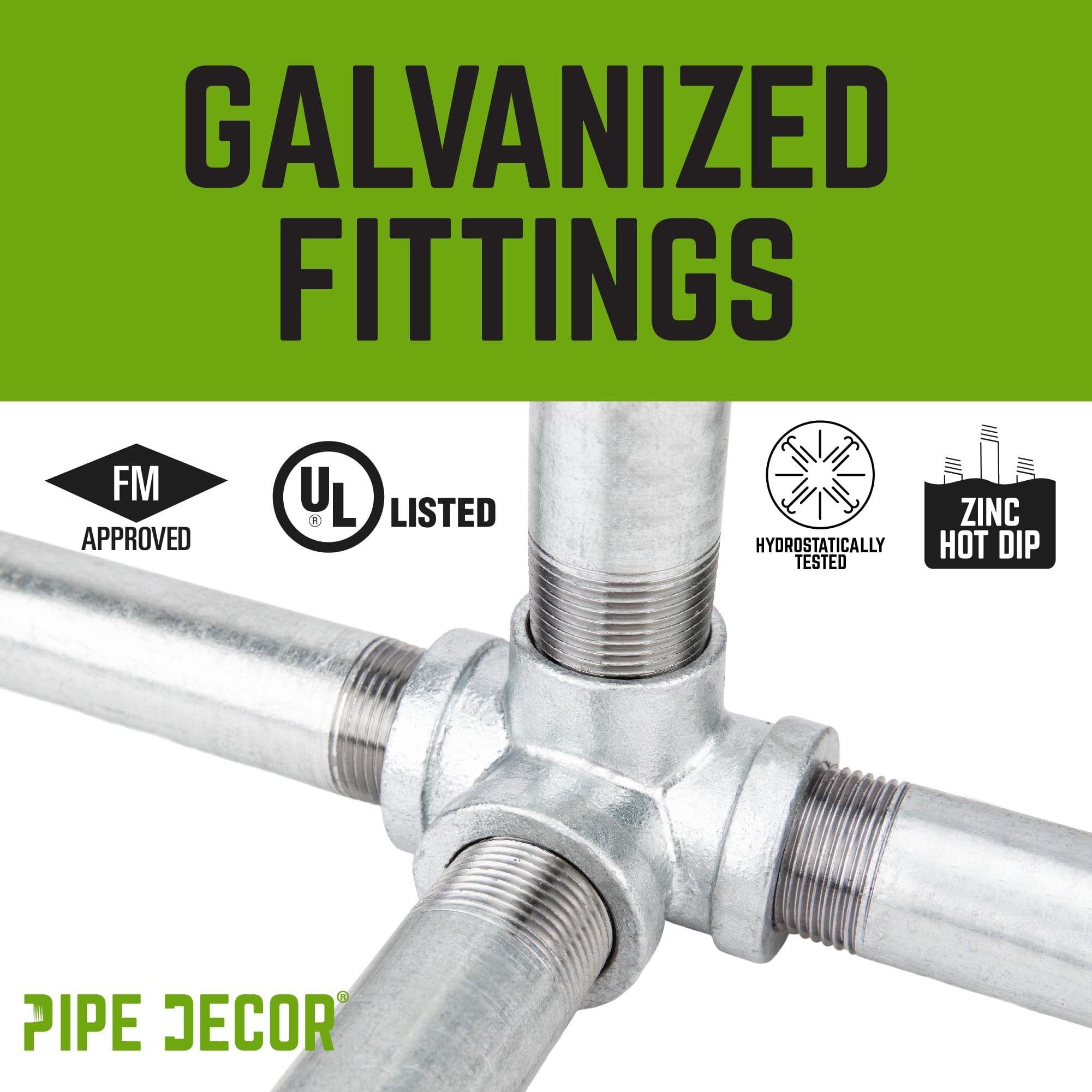 3/4 in. Galvanized Square 90 Degree Elbow