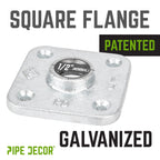 1/2 in. Galvanized Square Floor Flange
