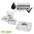 1/2 in. Galvanized Square Floor Flange