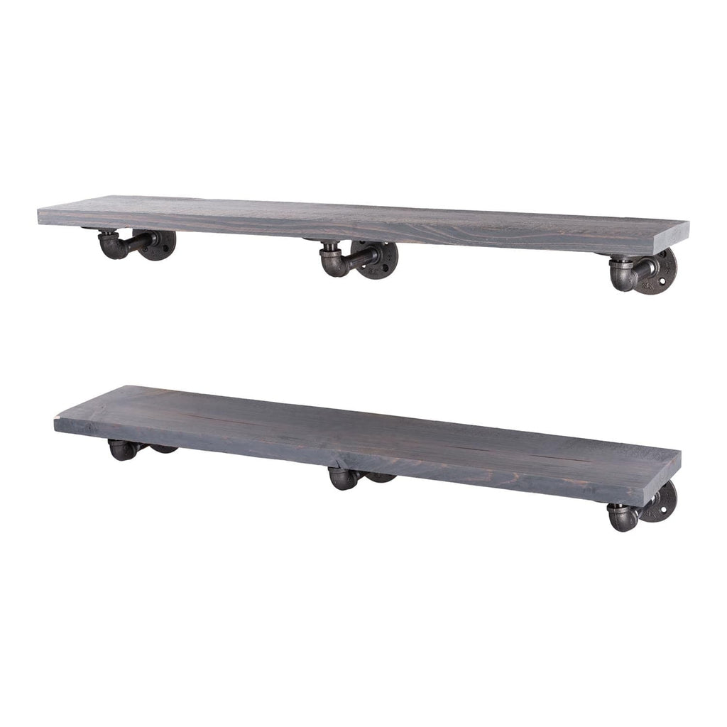 RESTORE Riverstone Grey 36 in. Shelves with L-Shaped Brackets