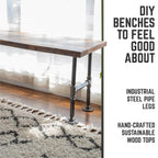 RESTORE Sunset Cedar Solid Live Edge Wood Accent Bench