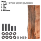 RESTORE Sunset Cedar Solid Live Edge Wood Accent Bench