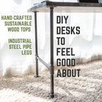 RESTORE Boulder Black Solid Wood Office Desk