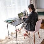 RESTORE Boulder Black Solid Wood Office Desk