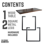 Skyline Trail Brown Solid Wood Desk with 28 in. Landscape Legs