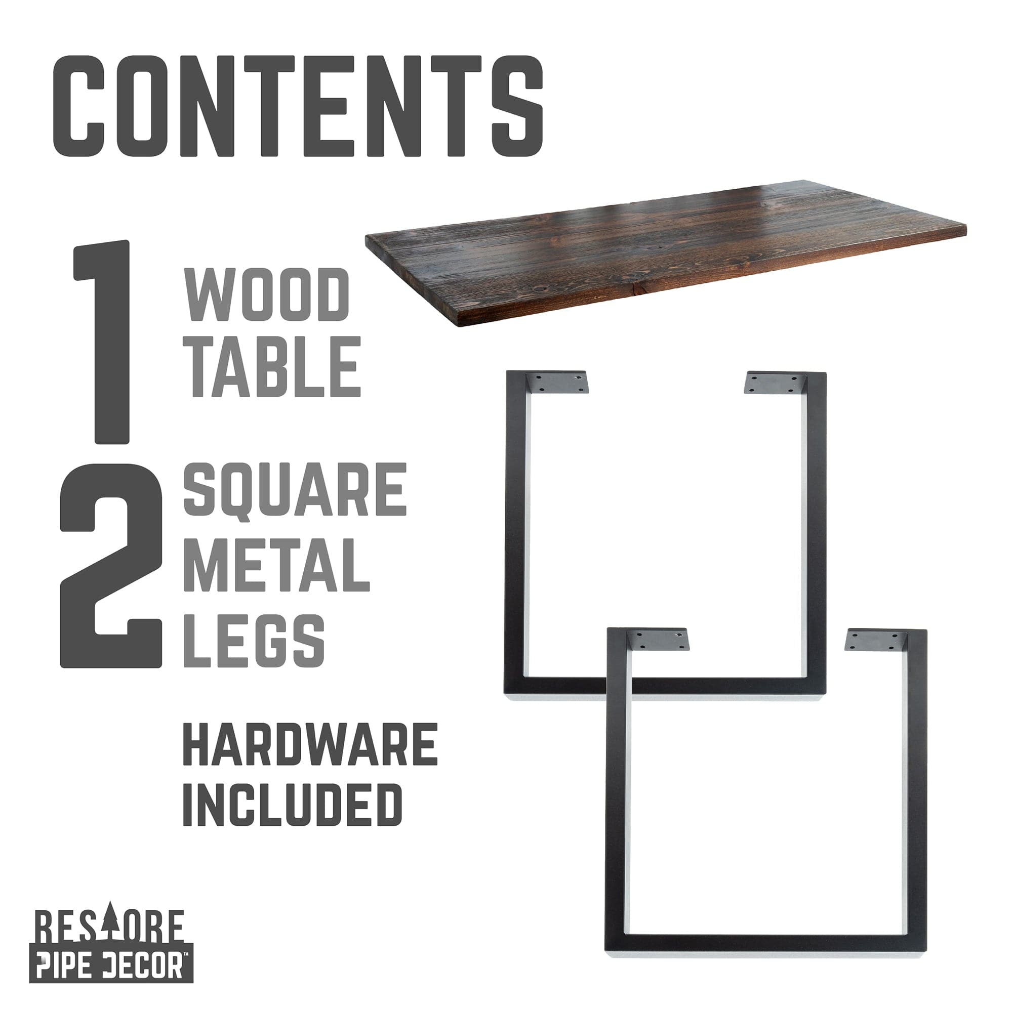 Skyline Trail Brown Solid Wood Desk with 28 in. Landscape Legs